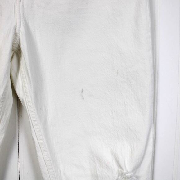 Abercrombie & Fitch Womens 8 The Ankle Straight Ultra High Rise White Distressed - Picture 10 of 10